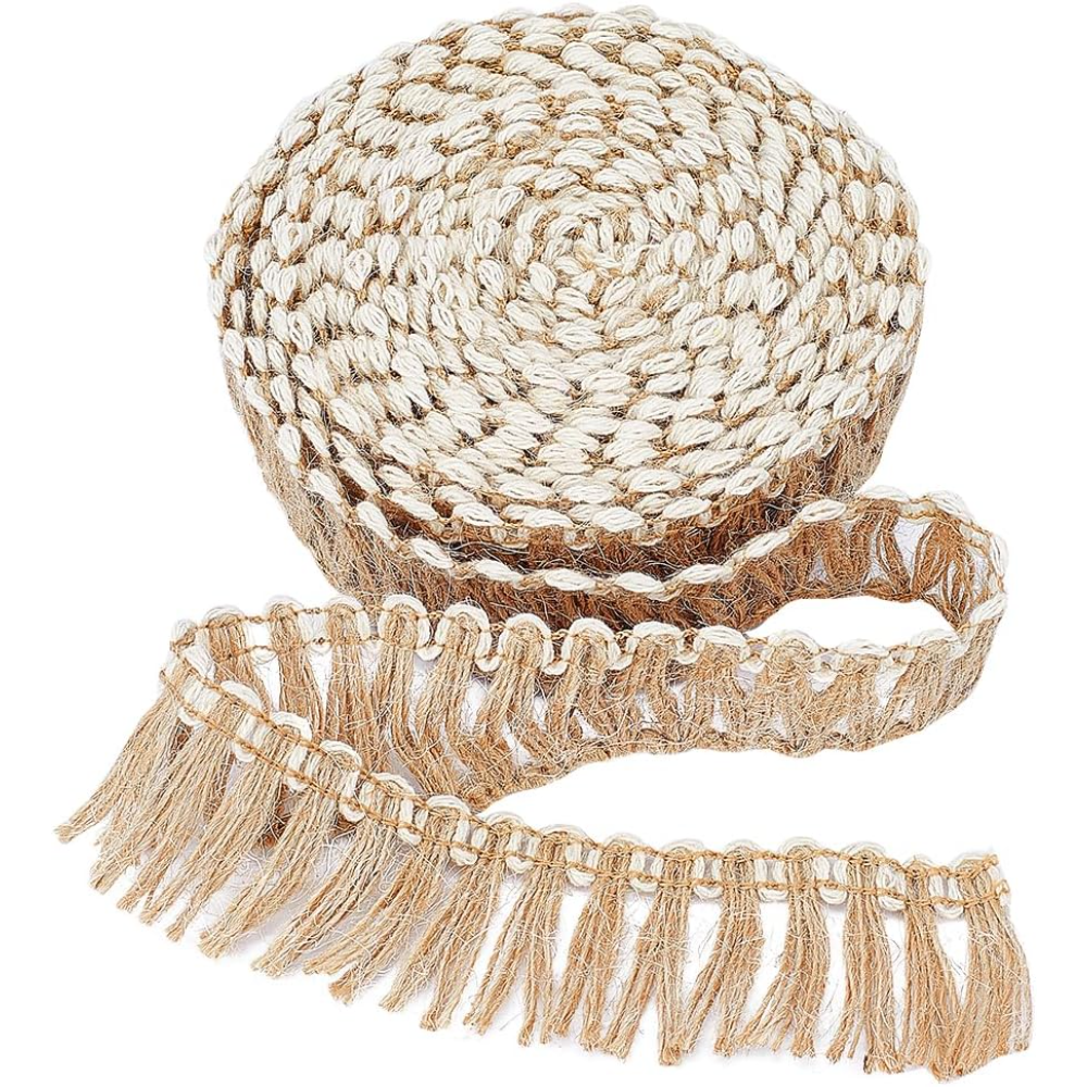 Lace Ribbon Trim - 5 Meters Burlap Fringe Tassel Ribbon