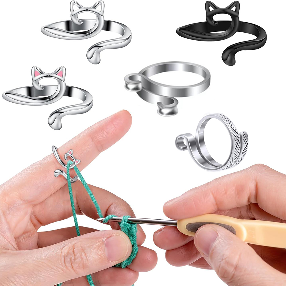 Pom Pom Maker Tool - 2pcs Adjustable Knitting Crochet Loop Ring