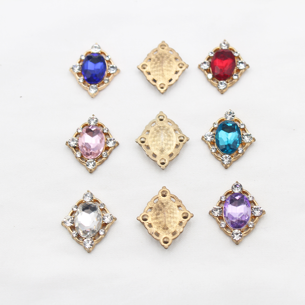 Craft Embellishment - 10Pcs Vintage Crystal Sew on Component