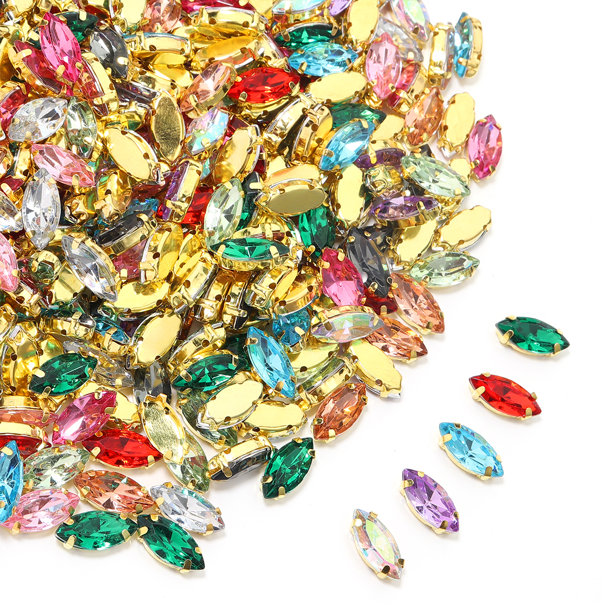 50pcs Horse Eye Shape Stainles – Sew On Rhinestone recenzja i cena
