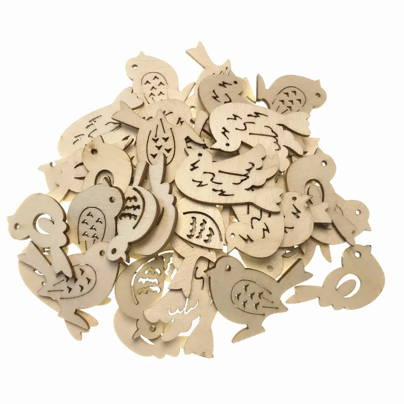 50pcs Wooden Bird Pattern DIY  – Embellishments For Scrapbooking recenzja i cena