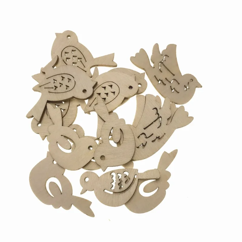 50pcs Wooden Bird Pattern DIY  – Embellishments For Scrapbooking recenzja i cena