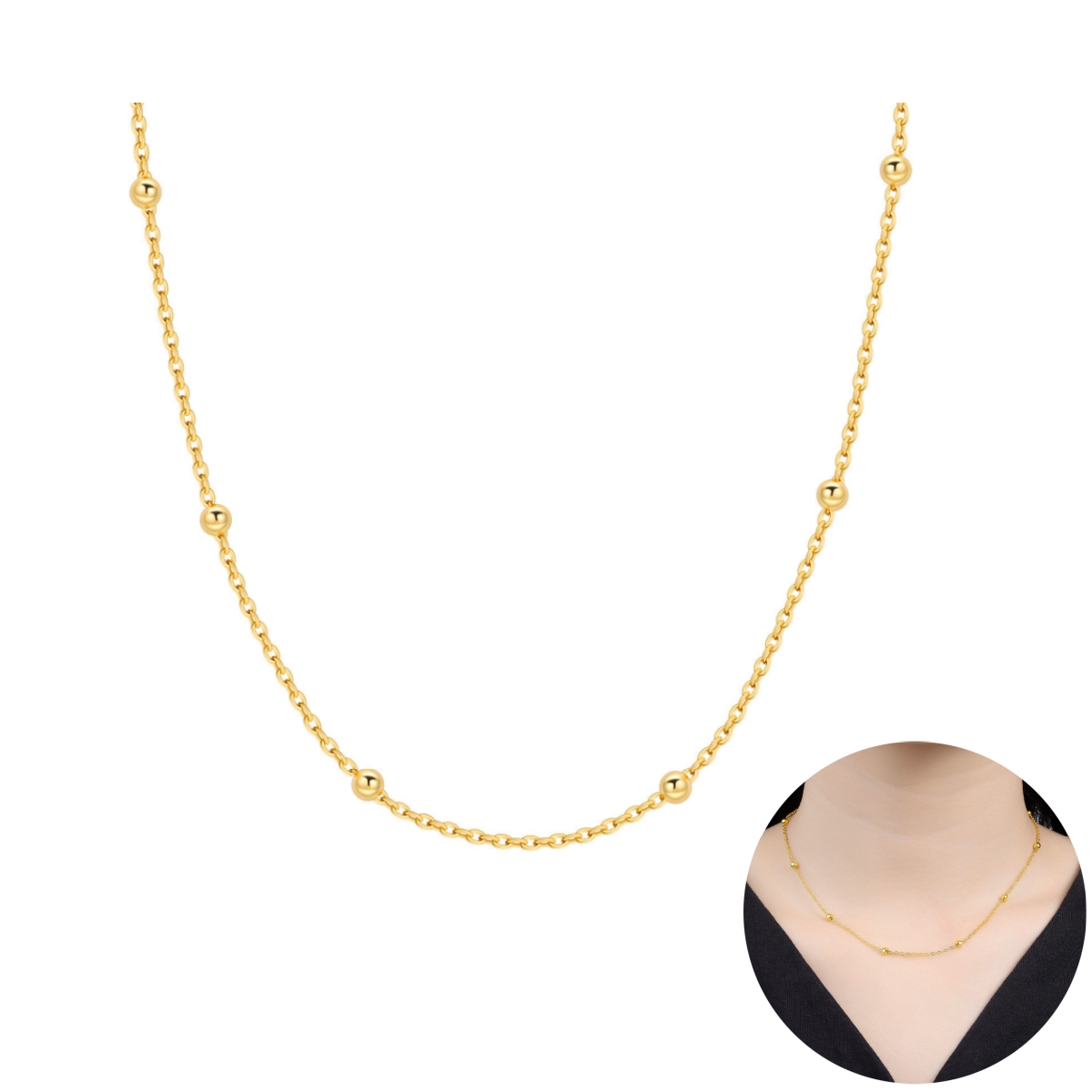 Orstarry S925 Sterling Silver  – Pearl Trim Chain recenzja i cena