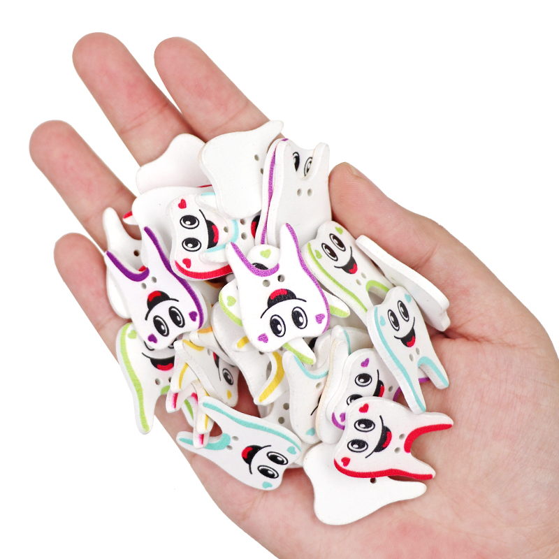 50/100pcs Wooden Button Tooth  – Embellishments For Scrapbooking recenzja i cena