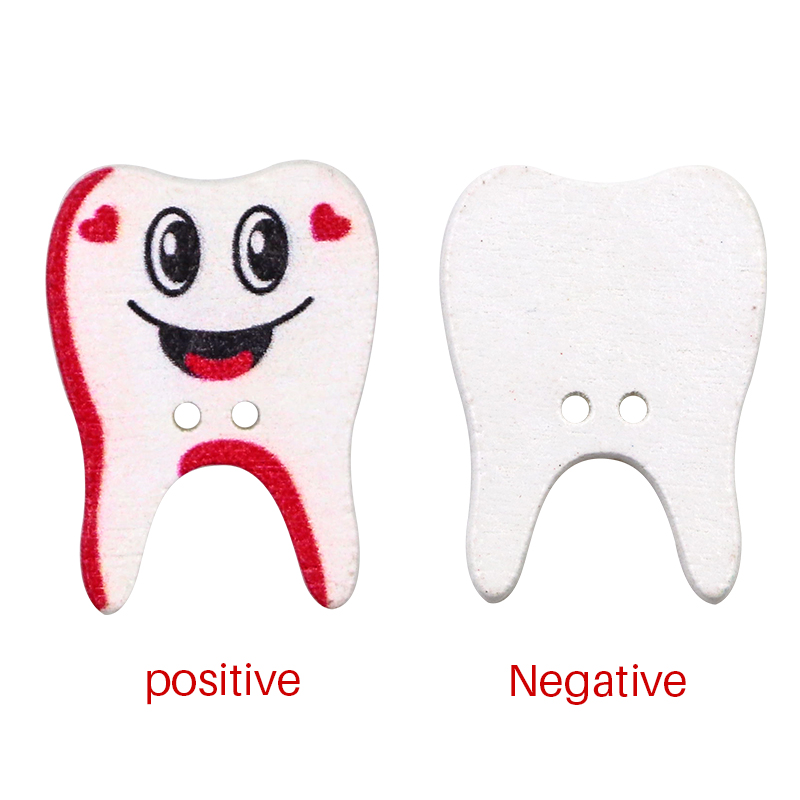 50/100pcs Wooden Button Tooth  – Embellishments For Scrapbooking recenzja i cena