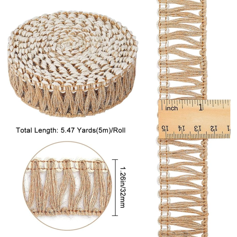 5 Meters Burlap Fringe Tassel  – Lace Ribbon Trim recenzja i cena