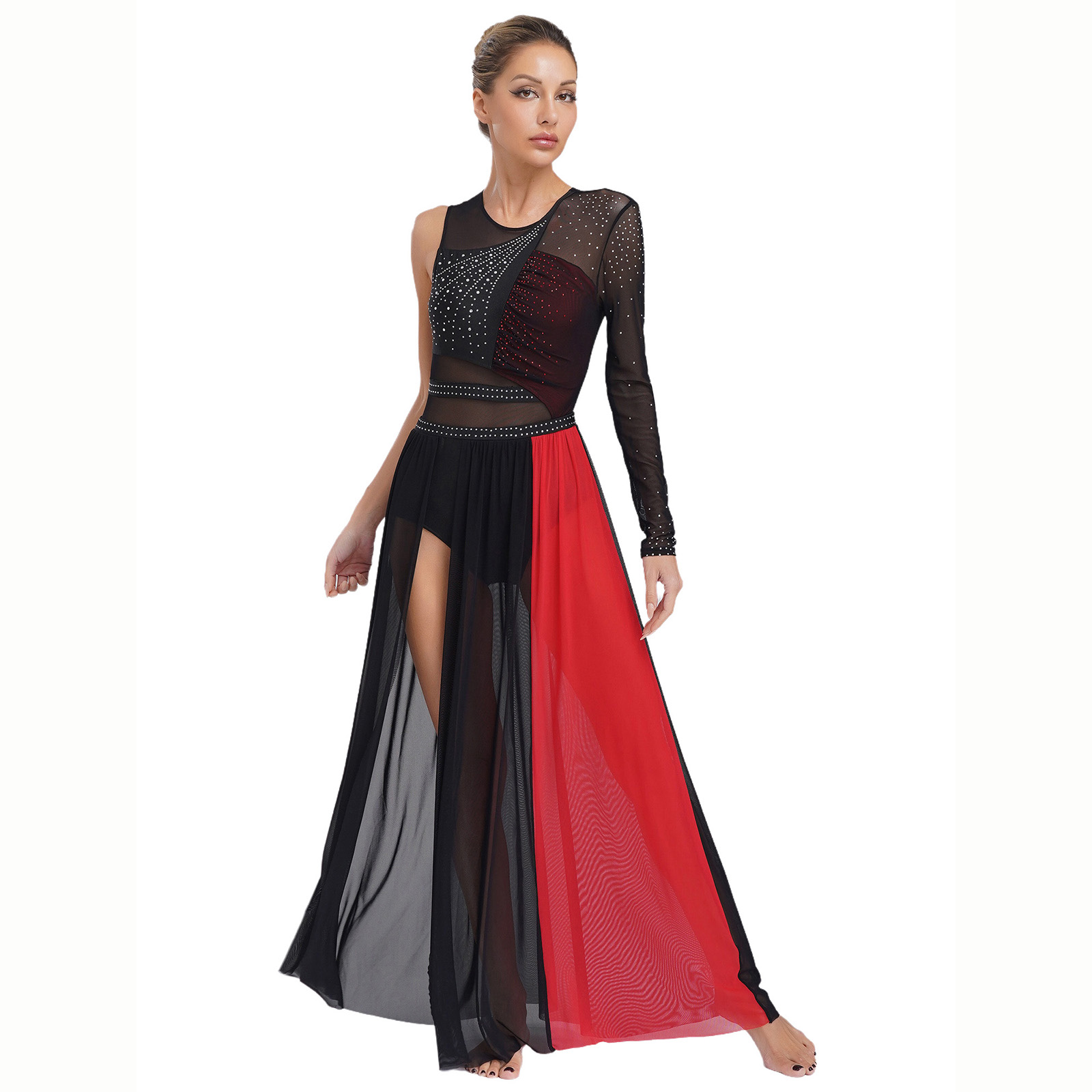 Women Lyrical Dance Costume Rh – Rhinestone Banding Trim recenzja i cena