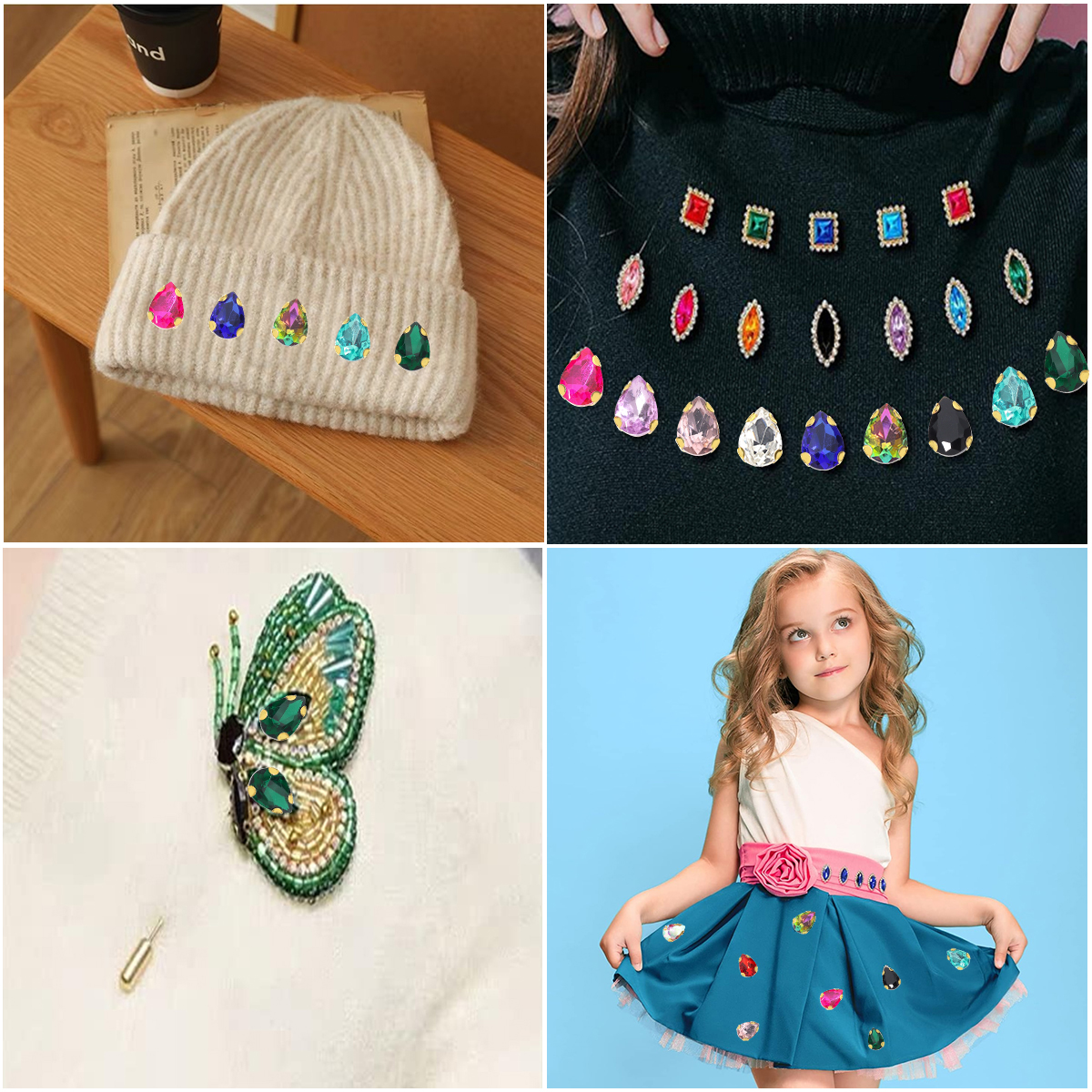50pcs Colorful Sew-on Claw Rhi – Sew On Rhinestone recenzja i cena