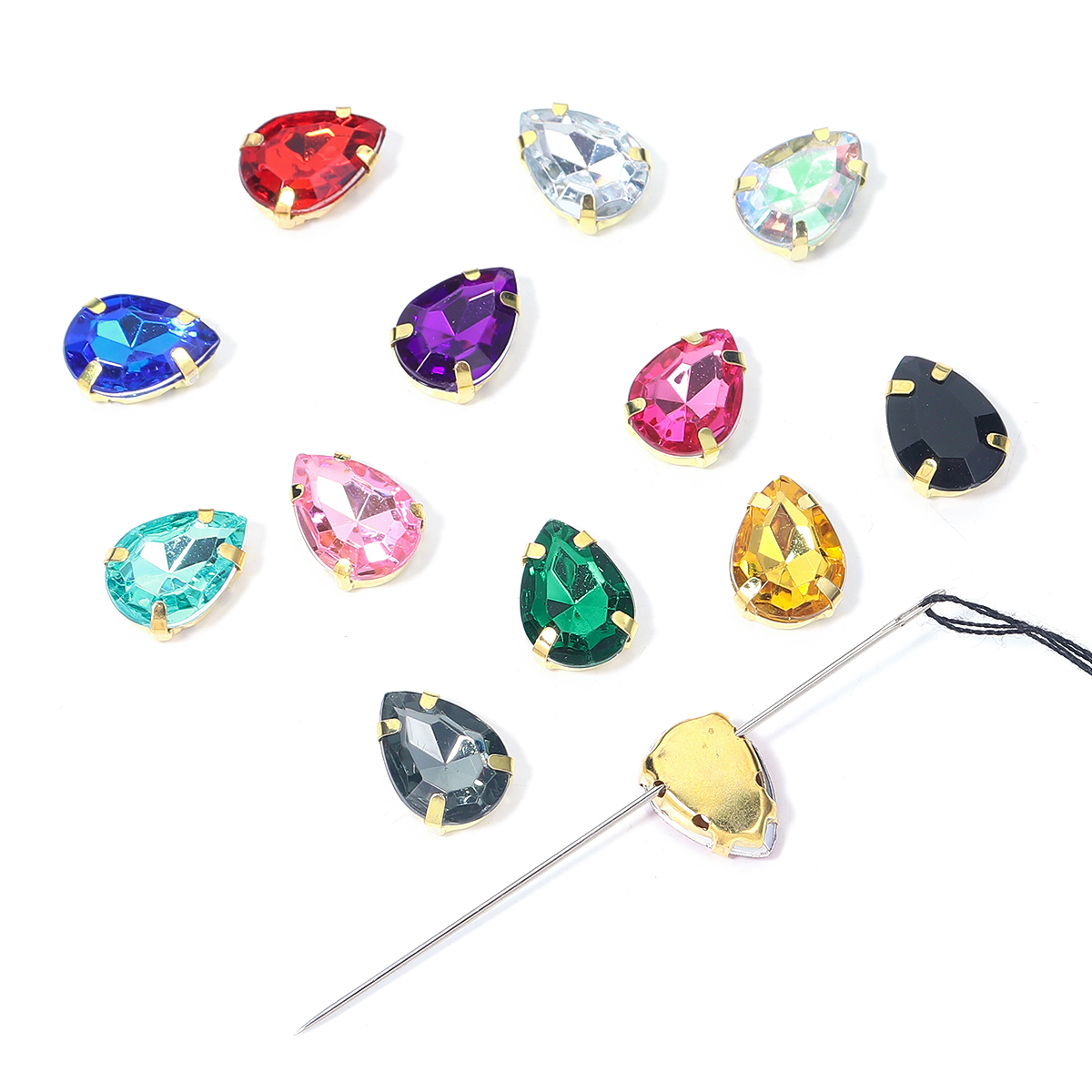 50pcs Colorful Sew-on Claw Rhi – Sew On Rhinestone recenzja i cena