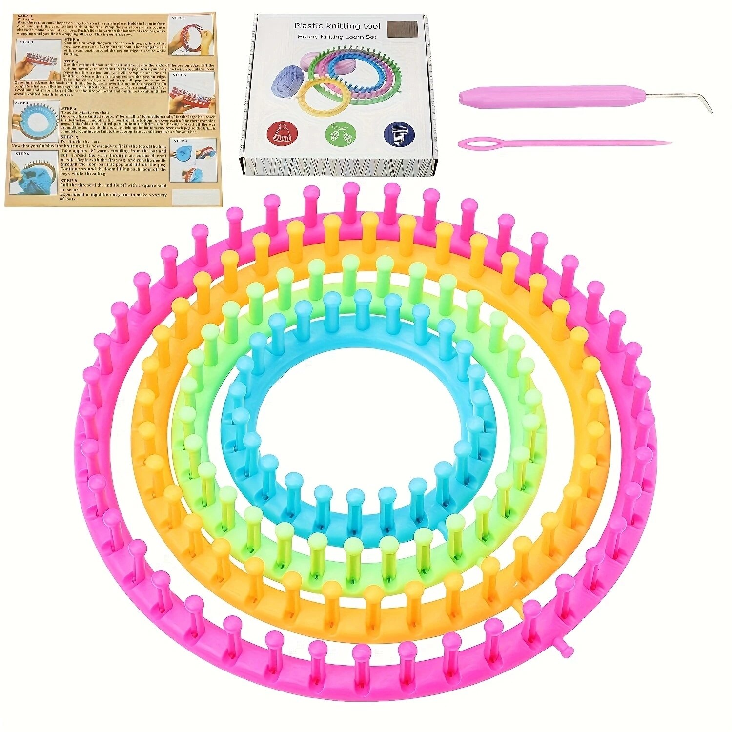 4 Size Round Plastic Scarf Kni – Pom Pom Maker Tool recenzja i cena