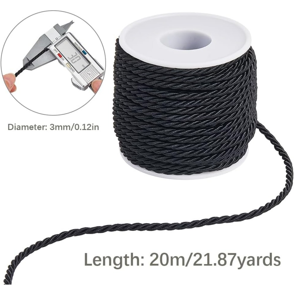 22 Yards 3mm Twisted Cord Deco – Cord Trim Twisted recenzja i cena