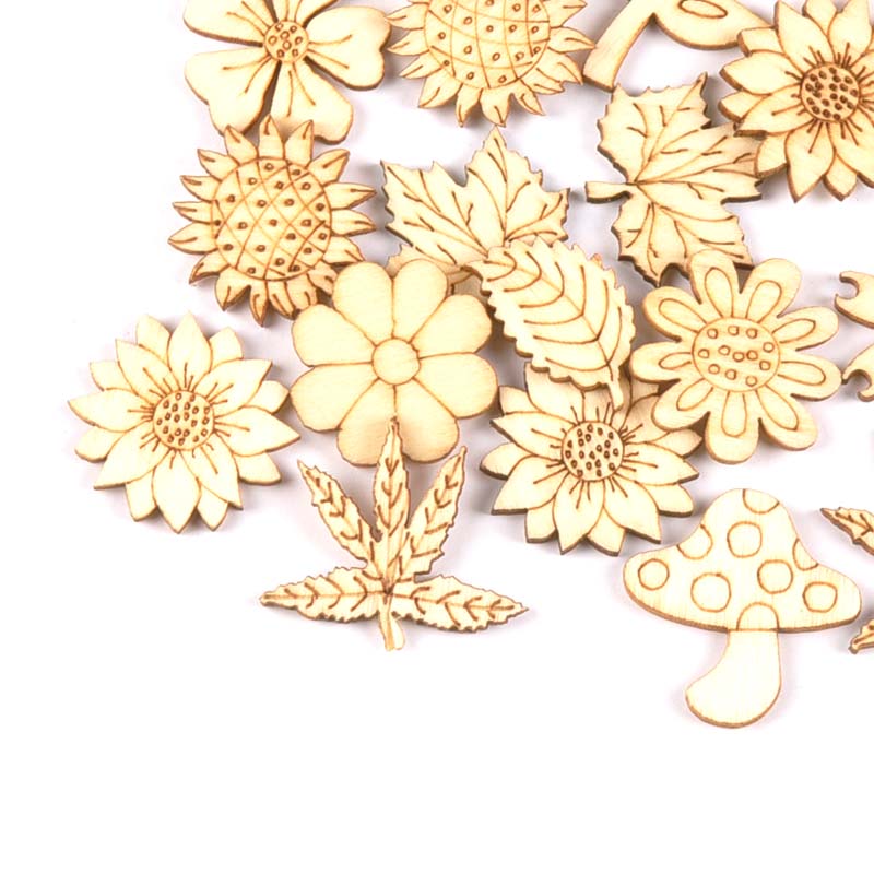 30Pcs 25-30mm Wood DIY Accesso – Embellishments For Scrapbooking recenzja i cena