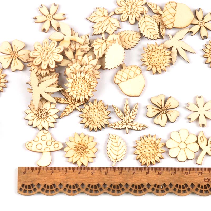 30Pcs 25-30mm Wood DIY Accesso – Embellishments For Scrapbooking recenzja i cena