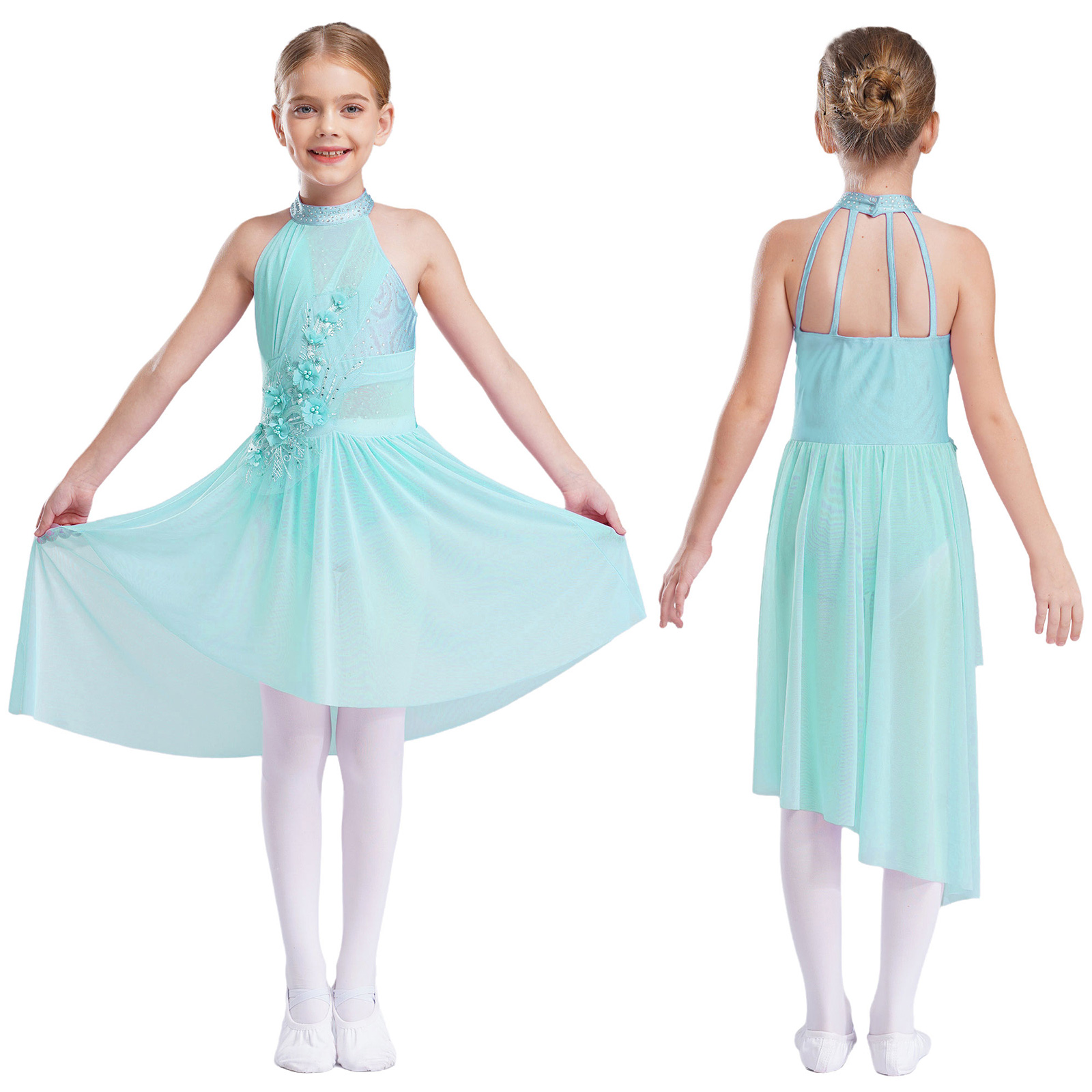 Kids Girls Modern Lyrical Danc – Rhinestone Banding Trim recenzja i cena