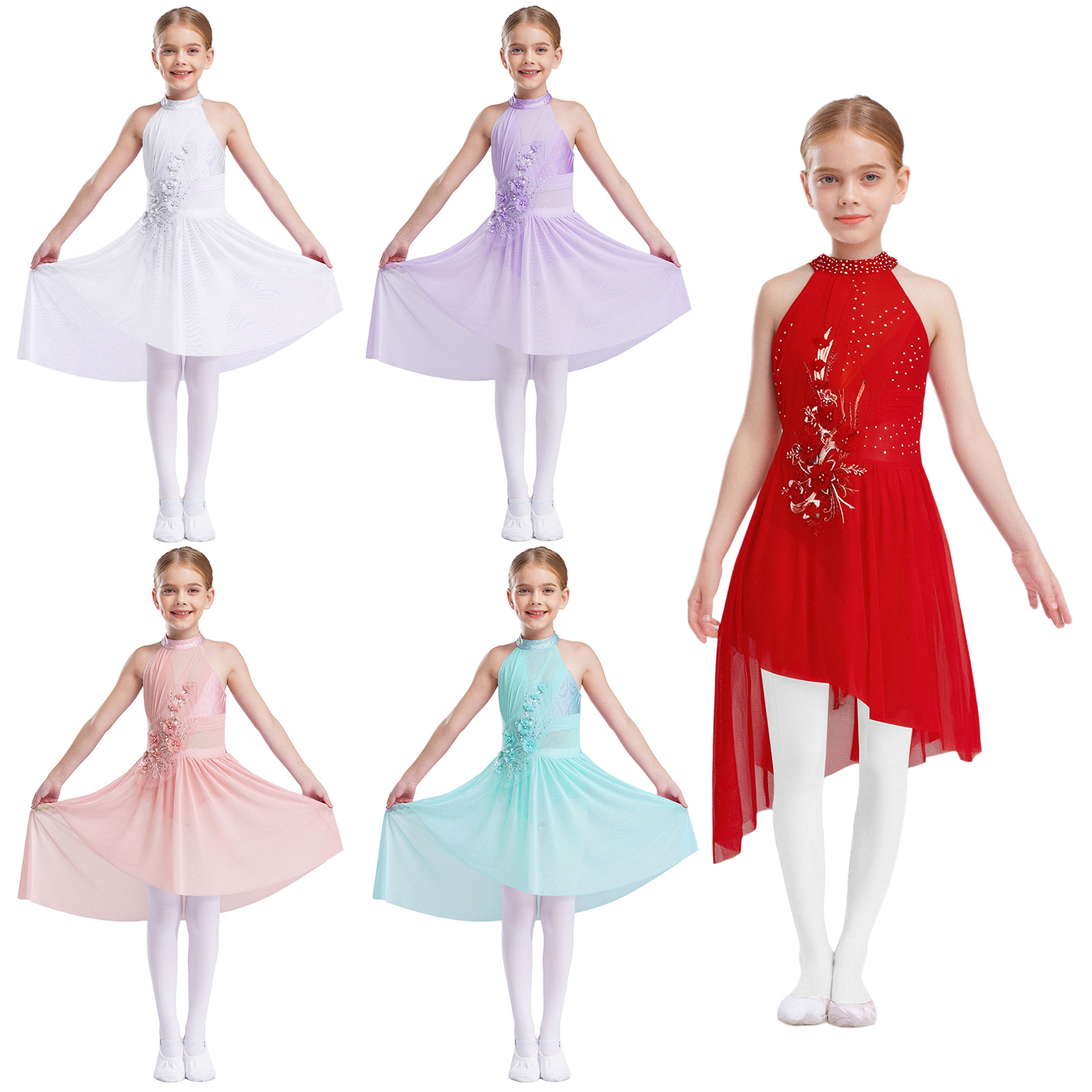 Kids Girls Modern Lyrical Danc – Rhinestone Banding Trim recenzja i cena