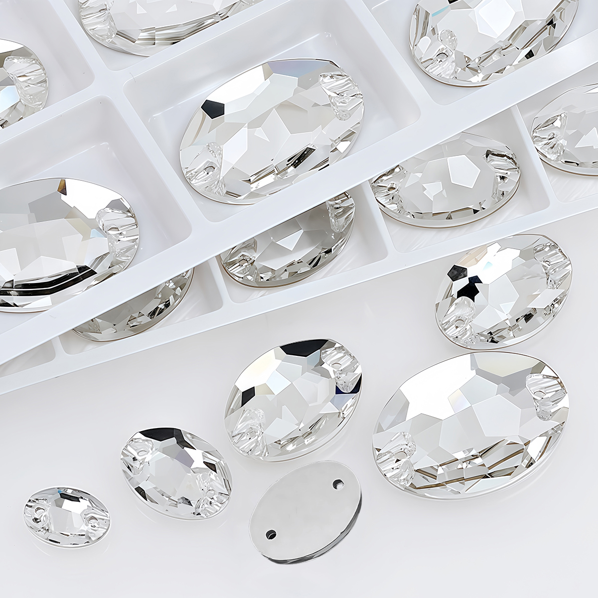 Oval Ellipse Crystal Clear Gla – Sew On Rhinestone recenzja i cena