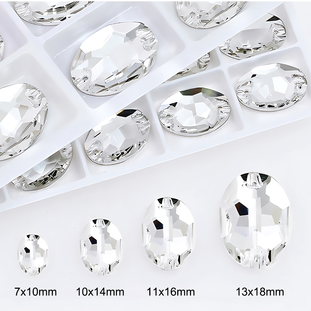 Oval Ellipse Crystal Clear Gla – Sew On Rhinestone recenzja i cena