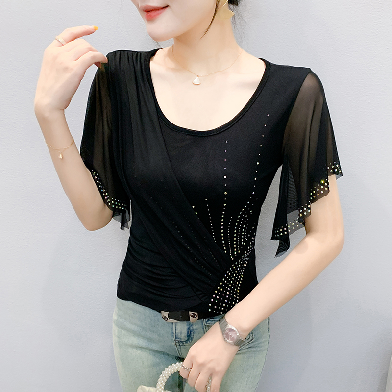 2025 Summer Women's Mesh Top:  – Beaded Trim Fringe recenzja i cena