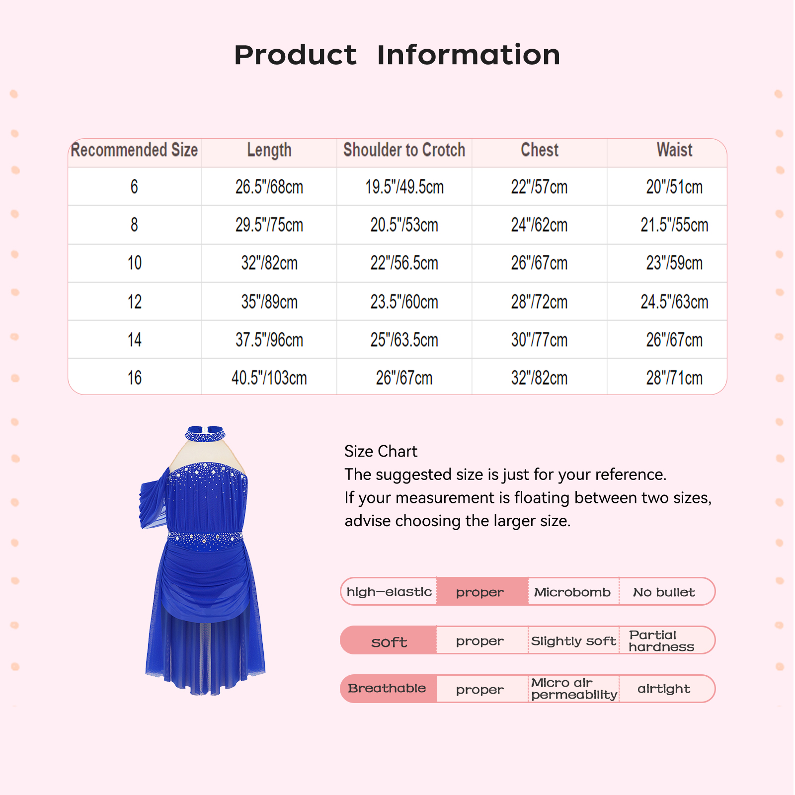 Kids Girls Ballet Leotard Dres – Rhinestone Banding Trim recenzja i cena