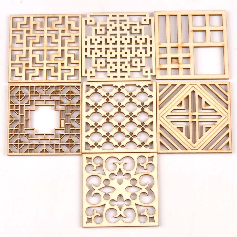 5Pcs/set Wood Handicraft hollo – Embellishments For Scrapbooking recenzja i cena