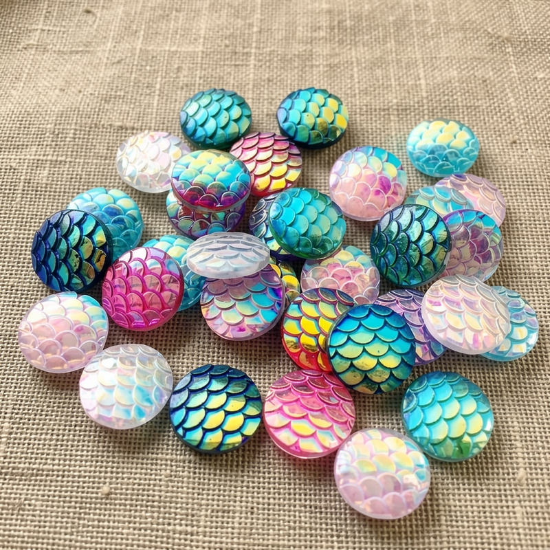 80pcs 12mm Mermaid Fish Scale  – Embellishment Glue Craft recenzja i cena