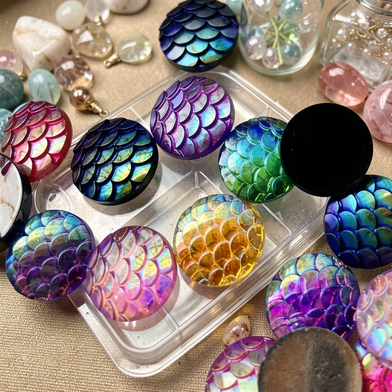 80pcs 12mm Mermaid Fish Scale  – Embellishment Glue Craft recenzja i cena