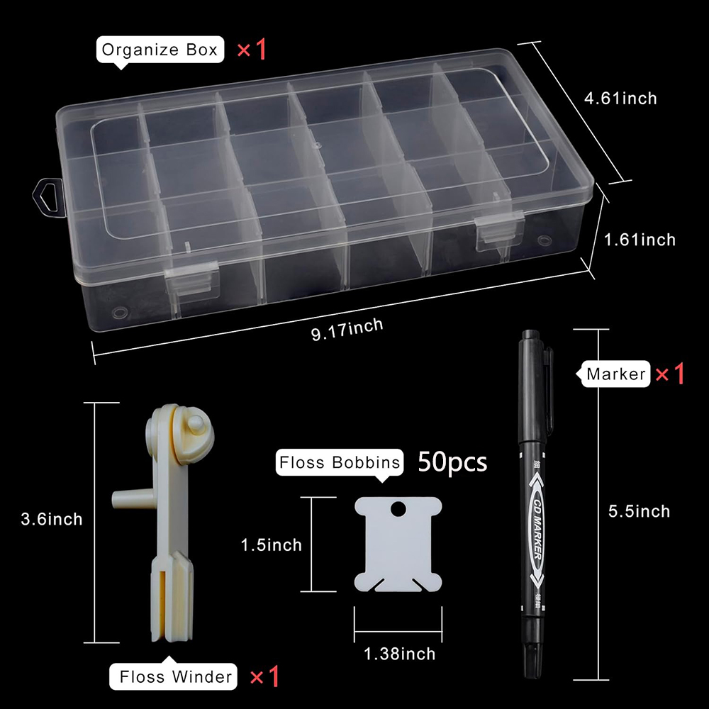 Embroidery Floss Organizer 18  – Craft Embellishment Storage recenzja i cena