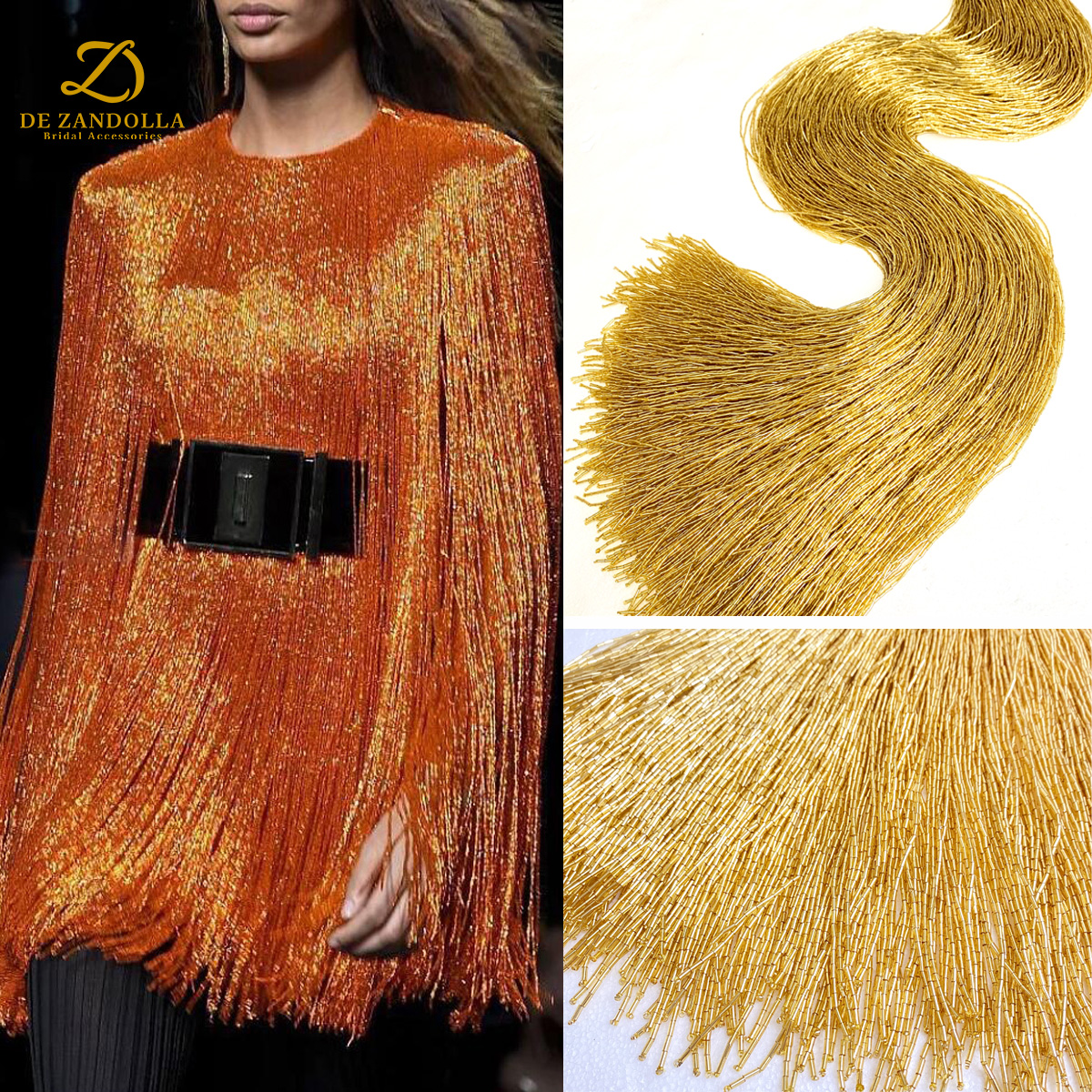 100cm Length Gold Red Crystal  – Beaded Trim Fringe recenzja i cena