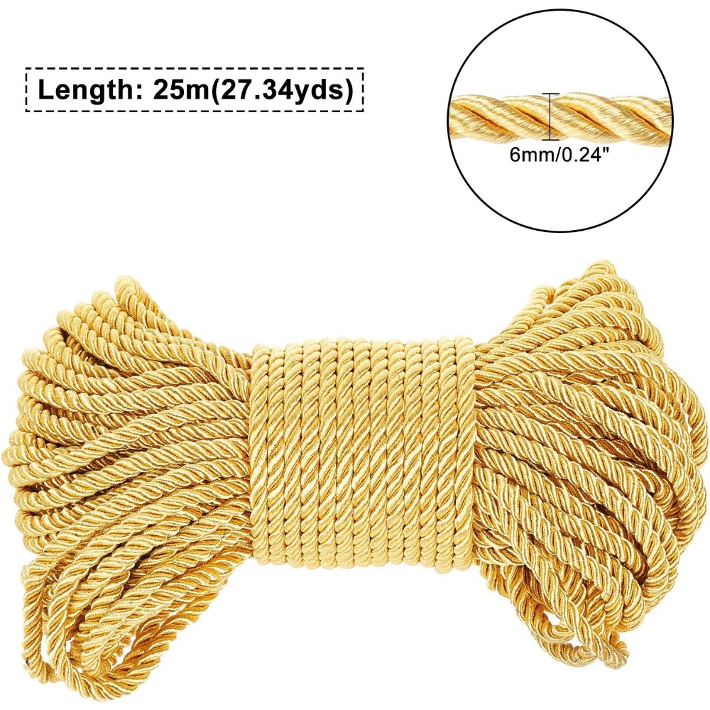 6mm Gold Cord 27 Yards Twisted – Cord Trim Twisted recenzja i cena