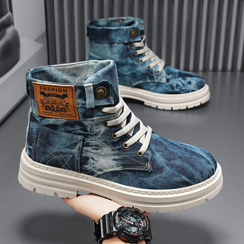 Spring High Top Mens Shoes 202 – Guipure Lace Panel recenzja i cena