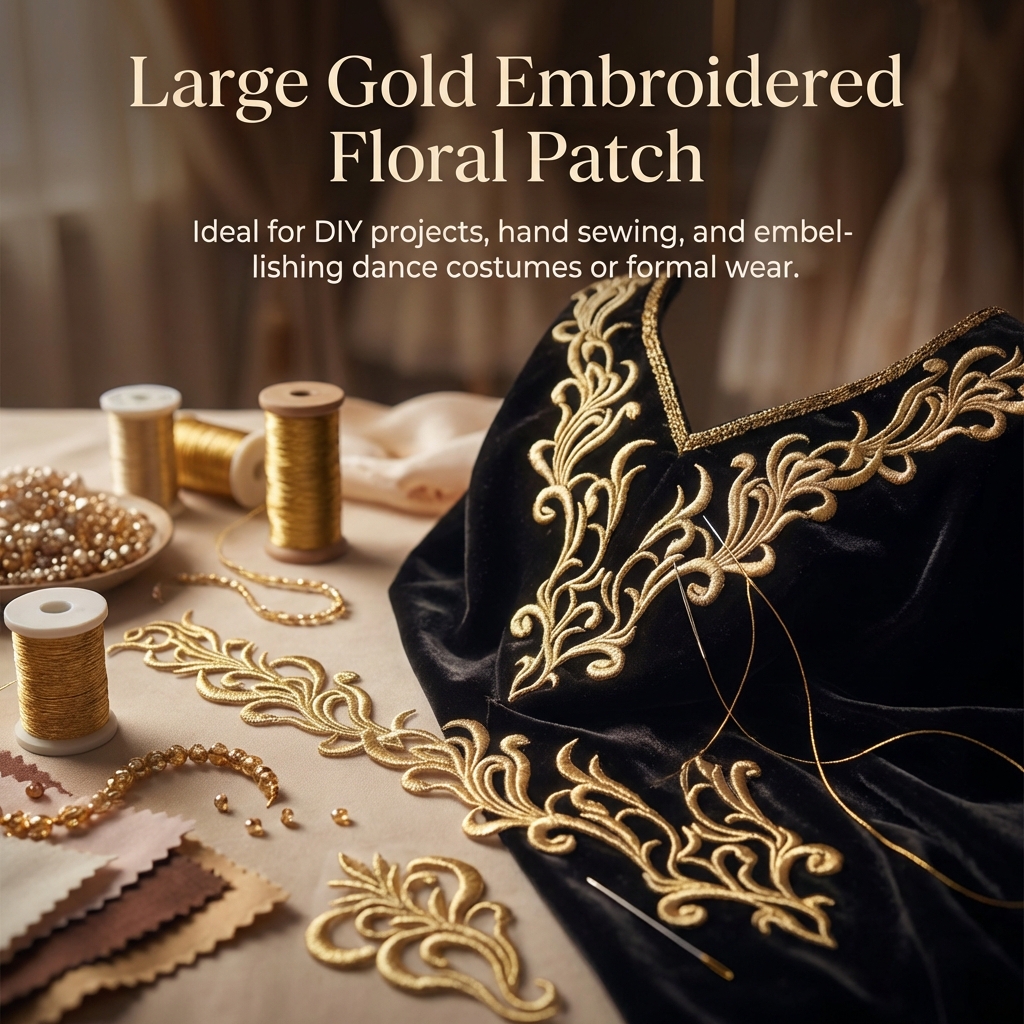 Large Embroidered Collar Flowe – Applique Patch Flower recenzja i cena