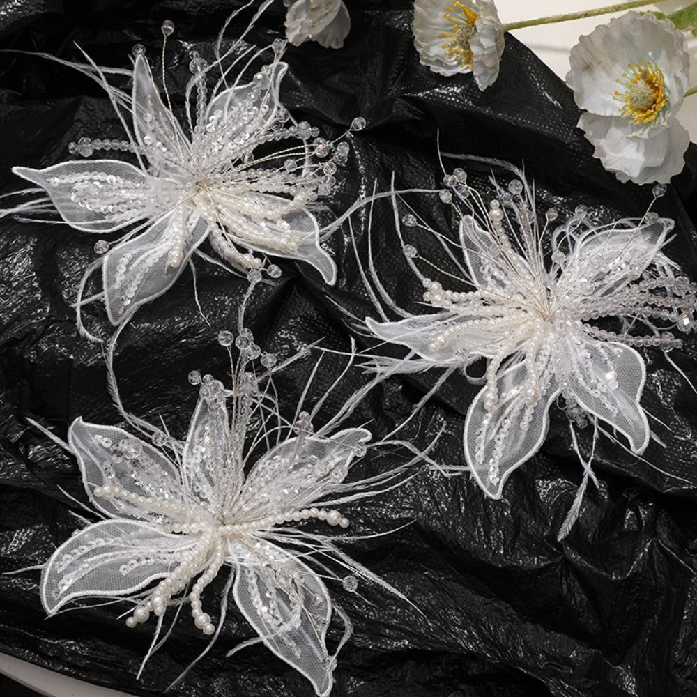 Feather Pearl 3D Organza Flowe – Applique Patch Flower recenzja i cena
