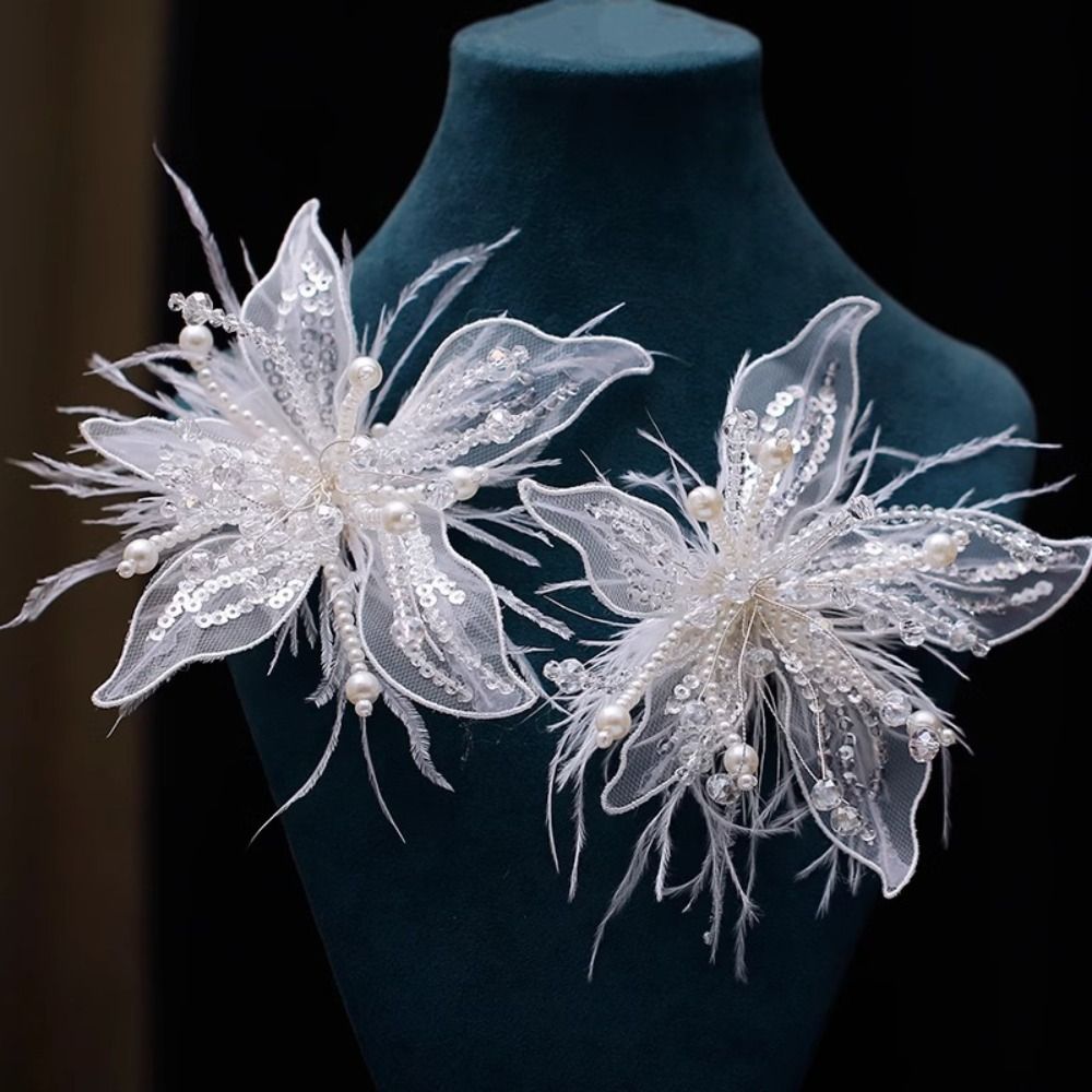 Feather Pearl 3D Organza Flowe – Applique Patch Flower recenzja i cena