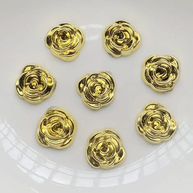 40pcs 14mm Gold Rose Flowers R – Embellishment Glue Craft recenzja i cena