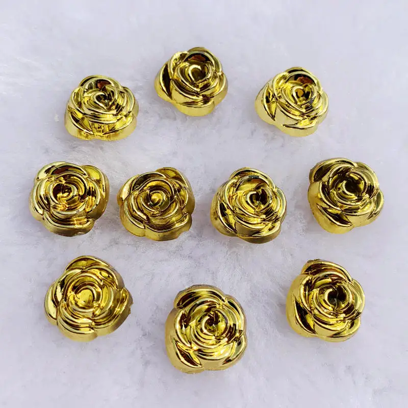 40pcs 14mm Gold Rose Flowers R – Embellishment Glue Craft recenzja i cena