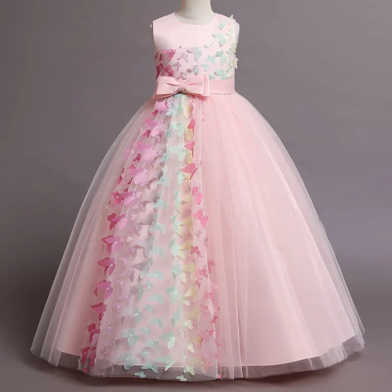 Fashion Bow Flower Girl Dresse – Lace Ribbon Trim recenzja i cena