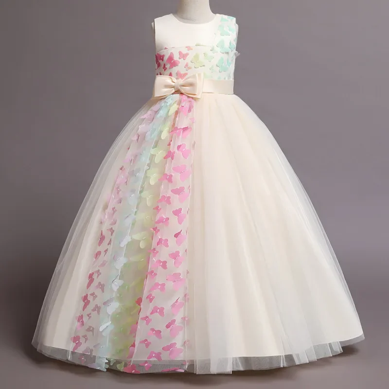 Fashion Bow Flower Girl Dresse – Lace Ribbon Trim recenzja i cena