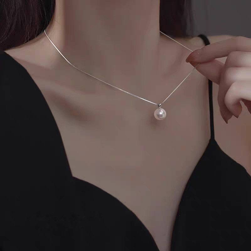 925 Sterling Silver 8mm Pearl  – Pearl Trim Chain recenzja i cena