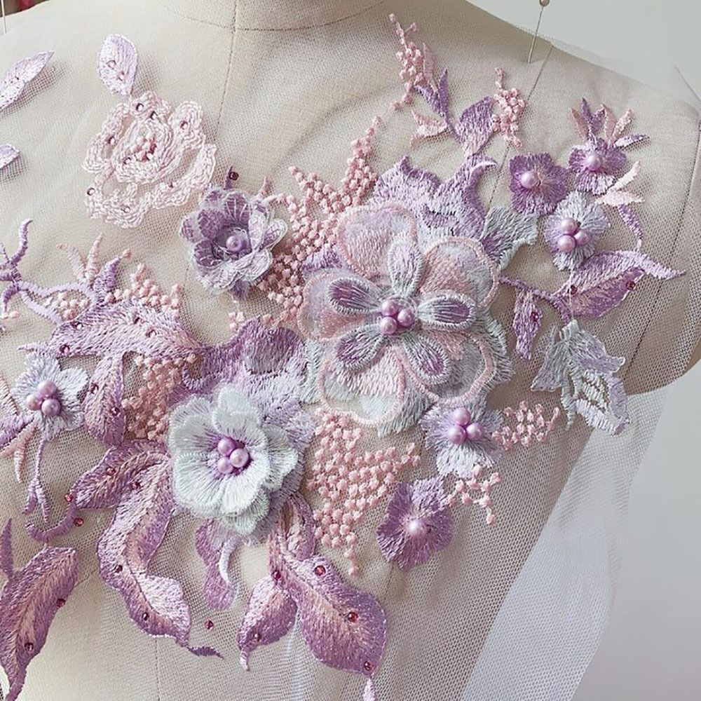 3D Flowers Beaded Lace Fabrics – Embellishments For Scrapbooking recenzja i cena