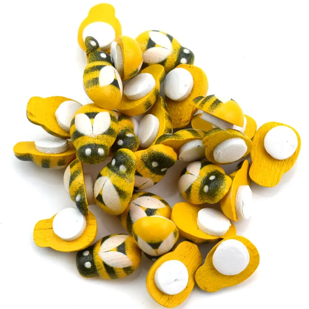 50pcs Yellow Wood Glue Buttons – Embellishment Glue Craft recenzja i cena