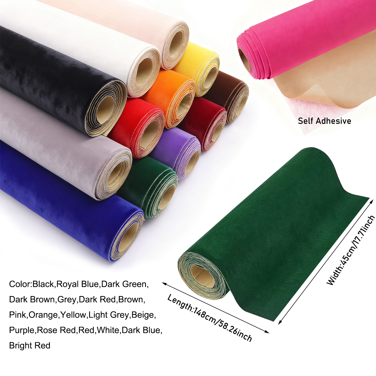 1 roll 45 x 148cm Self-adhesiv – Velvet Ribbon Roll recenzja i cena