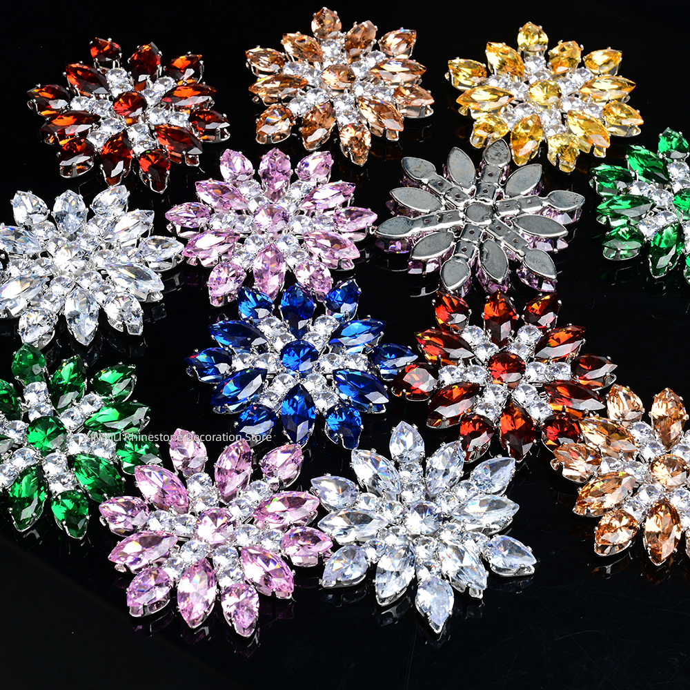 2Pcs Luxury Zircon Crystal Fla – Embellishment Glue Craft recenzja i cena