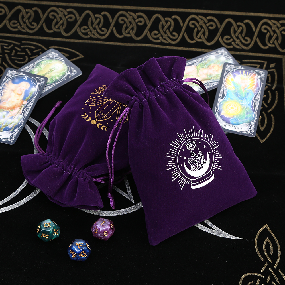 5Pcs Tarot Storage Velvet Bag  – Craft Embellishment Storage recenzja i cena