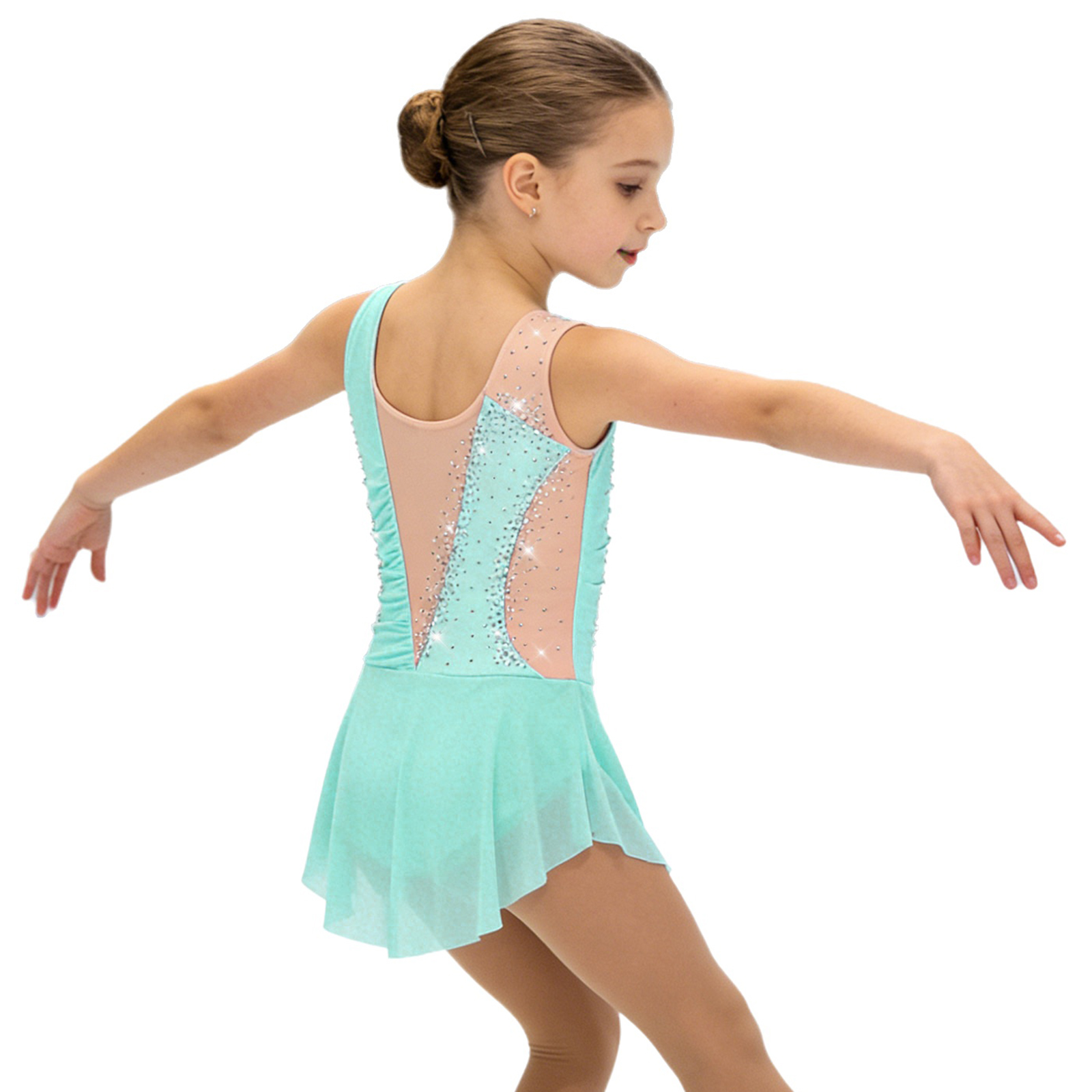Kids Girls Figure Ice Skating  – Rhinestone Banding Trim recenzja i cena