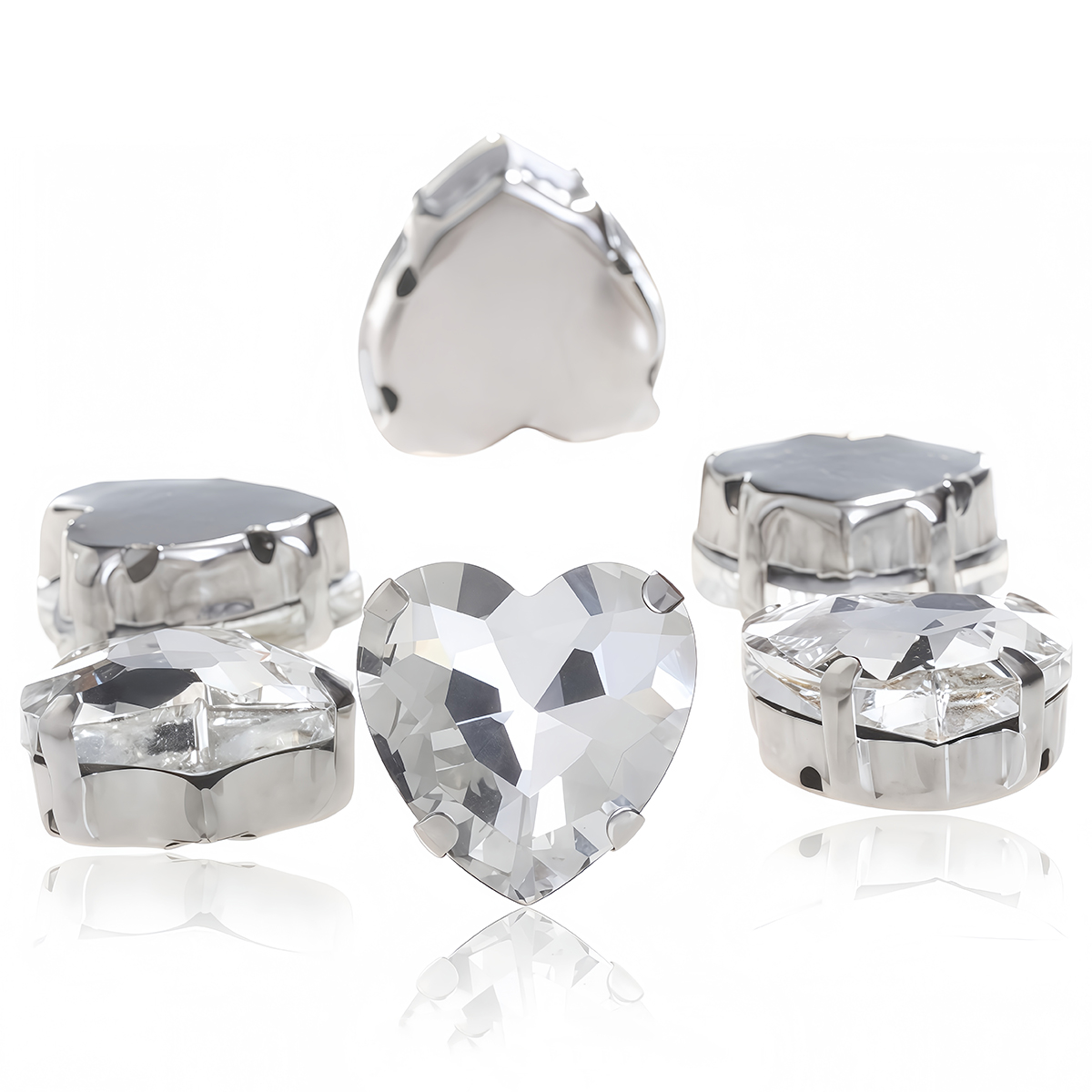 Heart Shape Glass Rhinestones  – Sew On Rhinestone recenzja i cena