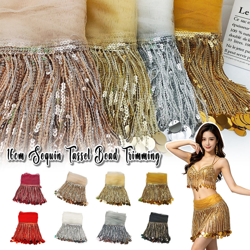 10 Yards Sequins Tassel Lace T – Lace Ribbon Trim recenzja i cena