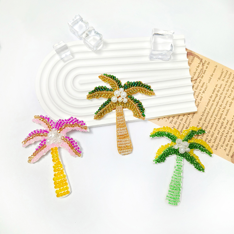 1Pc 3D Coconut Tree Beaded Pat – Craft Embellishments recenzja i cena