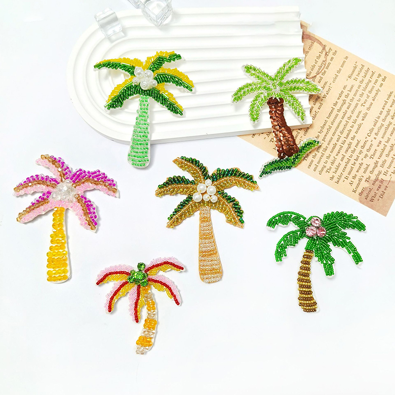 1Pc 3D Coconut Tree Beaded Pat – Craft Embellishments recenzja i cena