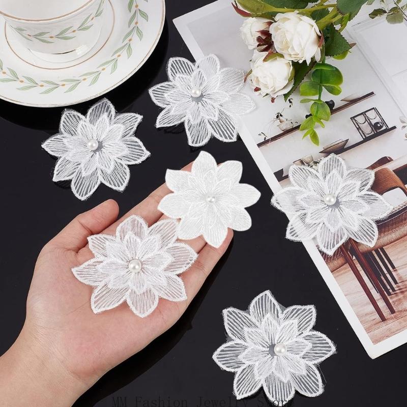 20Pack Decorative White Flower – Applique Patch Flower recenzja i cena