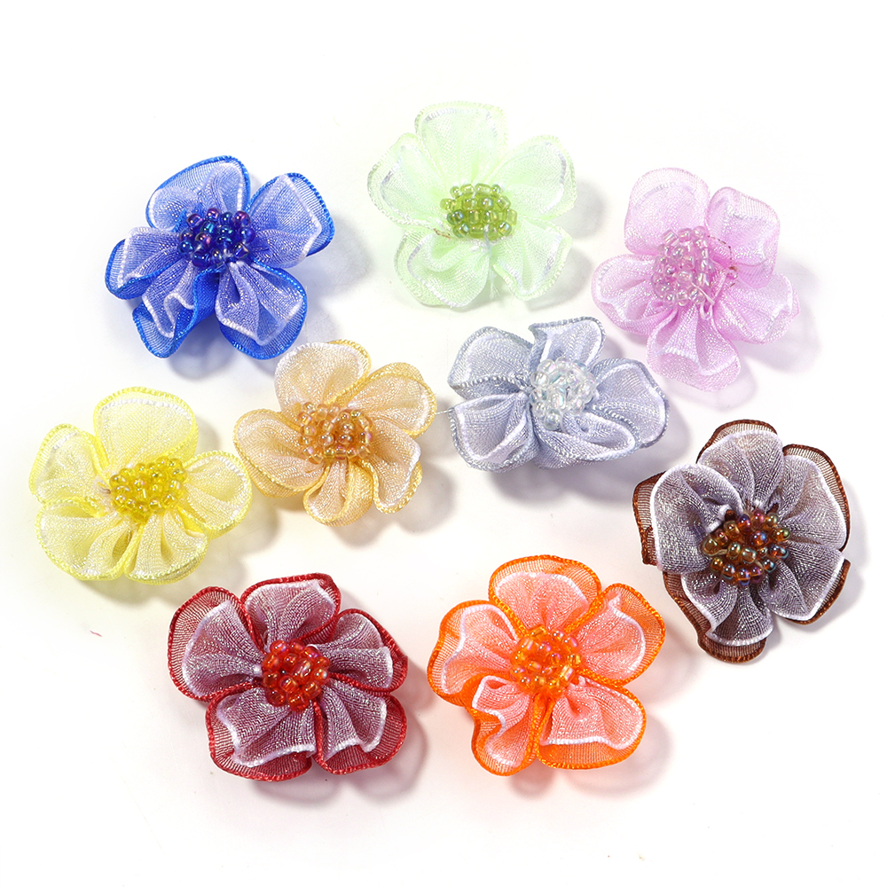 10Pcs/Lot Mesh Flower Applique – Applique Patch Flower recenzja i cena